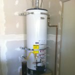 Newly installed gas water heater